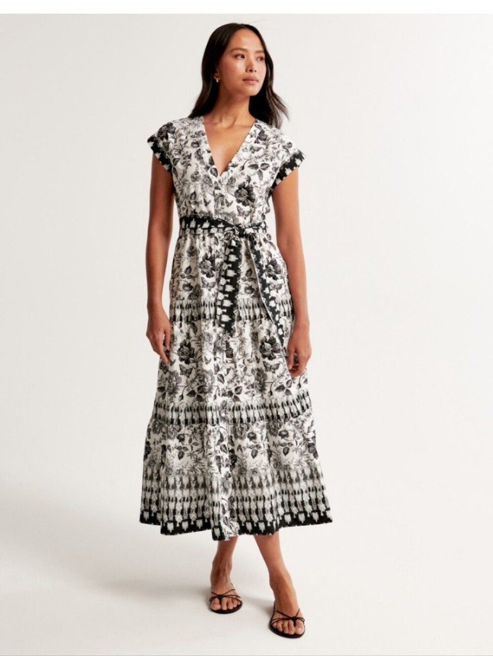 Abercrombie Black And White Floral Dress